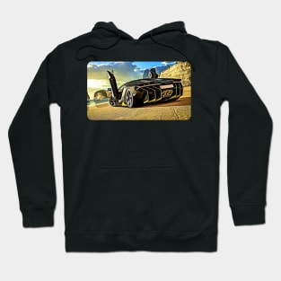 Centenario Cartoon Drawing Action Print Hoodie